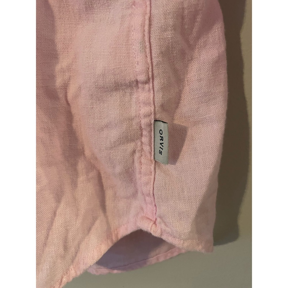 Orvis Linen Blend Button Down Collared Shirt - image 3